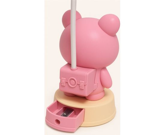 Kiddyz NL2 Kosmiskā Varde Bērnu Nakts Gaisma Galda Lampa (20x10cm) ar USB Enerģiju un Zīmuļu Asinātāju Rozā