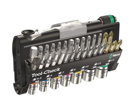 Instrumentu komplekts Wera Tool-Check 1 SB; 1/4''; 38 gab.