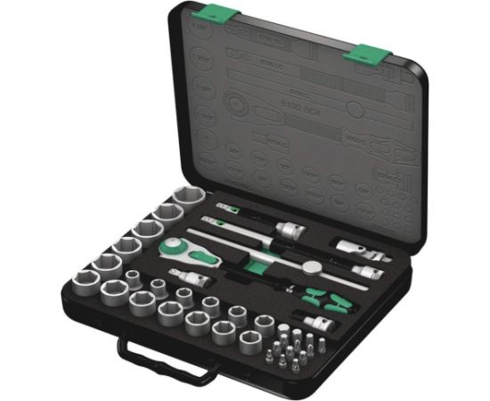 Instrumentu komplekts Wera 8100 SC 4 Zyklop; 1/2''; 38 gab.