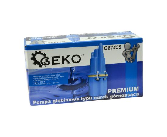Dziļurbumu ūdens sūknis 280W 3/4" 60m, Premium G81455 GEKO