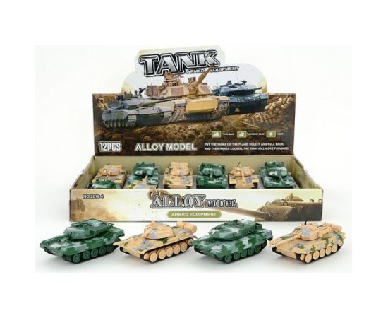 Adar Tanks metāliskais ar skaņu un gaismu (inercija) dažādas 12 cm 518445