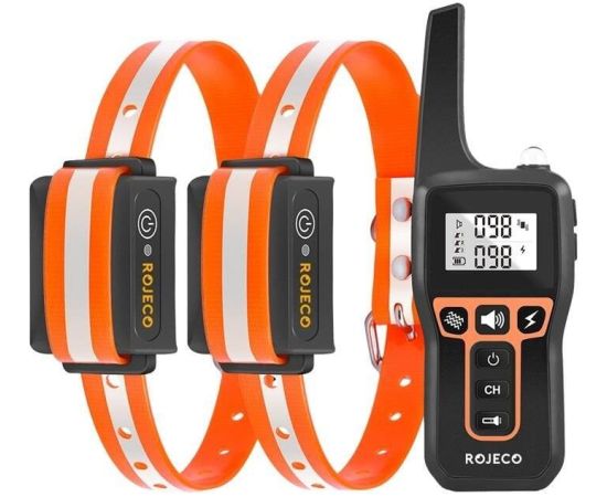 Zestaw obroży antyszczekowych z pilotem Rojeco PD529 1000m (pomarańczowy) Rojeco