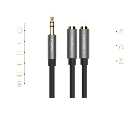 Ugreen Audio splitter 3.5 mm Y‑Austiņu Sadalītājs 20cm