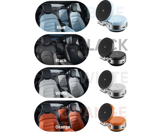 OEM Rock Automašīnas turētājs Q16 elektriskais vakuuma magnētiskais melns