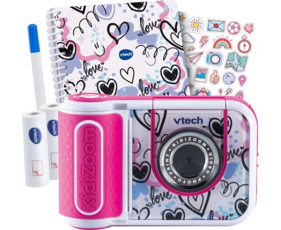VTech KidiZoom Print Cam Scrapbook Bundle, digital camera pink