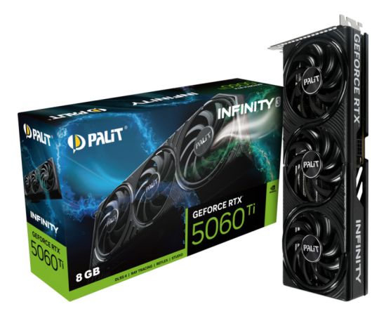 Palit GeForce RTX 5060 Ti Infinity 3 8GB, graphics card DLSS 4, 3x DisplayPort, 1x HDMI 2.1