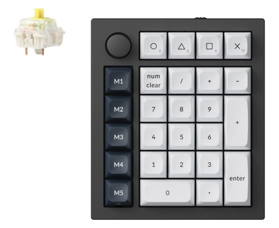 Keychron Q0 Max, numeric keypad black/white, Gateron Jupiter Banana, hot-swap, aluminum frame, RGB