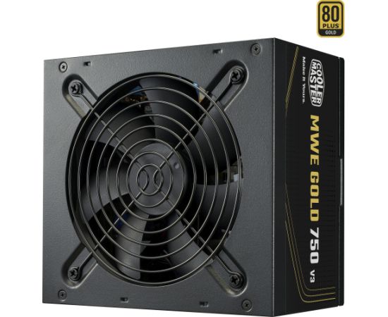Cooler Master MWE 750 V3 Black, PC power supply black, 1x 12-pin high power GPU, 4x PCIe, 750 watts