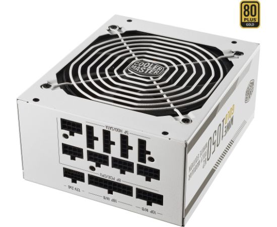 Cooler Master MWE 1050 V2 White, PC power supply white, 1x 12-pin high power GPU, 3x PCIe, cable management, 1050 watt