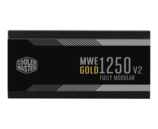 Cooler Master MWE 1250 V2 Black, PC power supply black, 1x 12-pin high power GPU, 3x PCIe, cable management, 1250 watts