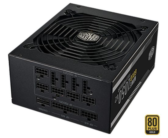 Cooler Master MWE 1050 V2 Black, PC power supply black, 1x 12-pin high power GPU, 3x PCIe, cable management, 1050 watts