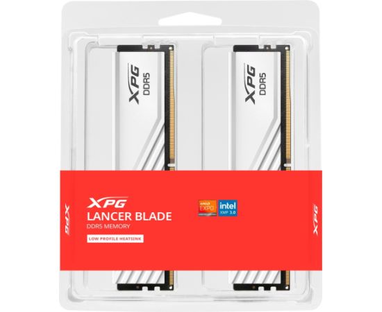 ADATA DDR5 - 32GB - 6000 - CL - 34 (2x 16 GB) Dual Kit, RAM white, AX5U6000C3416G-DTLABRWH, XPG Lancer Blade RGB, INTEL XMP, AMD EXPO