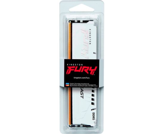 Kingston FURY DDR5 - 32GB - 6000 - CL - 30, Single RAM white, KF560C30BWE-32, Fury Beast, INTEL XMP, AMD EXPO