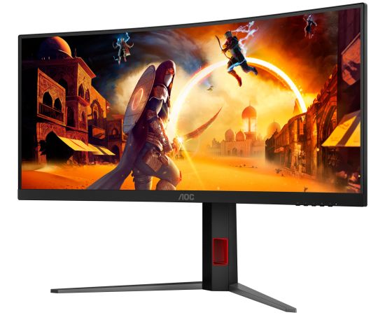 AOC CU34G4, gaming monitor - 34 - black (matt), WQHD, Fast-VA, Curved, Adaptive-Sync, AMD FreeSync Premium, 180Hz panel