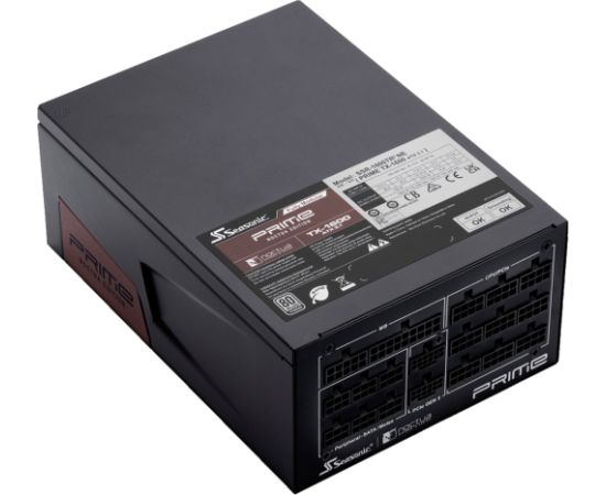 Seasonic PRIME TX-1600 Noctua Edition, PC power supply black, 2x 12-pin high-power GPUs, 6x PCIe, cable management, 1600 Watt
