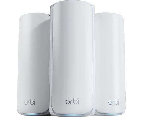 Netgear ORBI RBE773-100EUS WIFI 7 MESH additional satellite set of 3, mesh access point white, tri-band WiFi 7