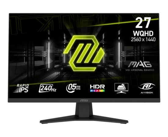 MSI MAG 274QFDE X24, gaming monitor- 27 - black, WQHD, Rapid-IPS, HDR, Adaptive-Sync, 240Hz panel