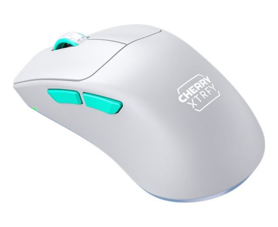 CHERRY XTRFY M64 Wireless, gaming mouse white/turquoise
