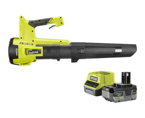 Ryobi ONE+ Cordless Leaf Blower RY18BLB-140, 18 Volt (green/black, Li-Ion battery 4.0 Ah)