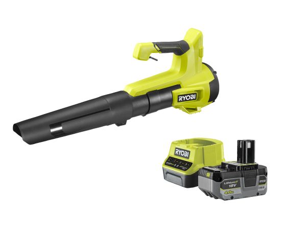 Ryobi ONE+ Cordless Leaf Blower RY18BLB-140, 18 Volt (green/black, Li-Ion battery 4.0 Ah)