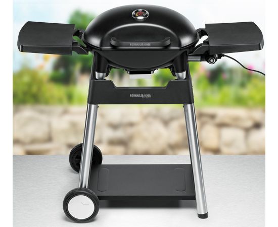 Rommelsbacher Barbecue electric grill BBQ 4100/S, with grill cart (black, 2,200 watts)