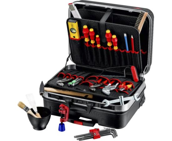 Knipex "BIG Basic Move" Plumbing Tool Case, 31-piece (black, with tool assortment for plumbers)