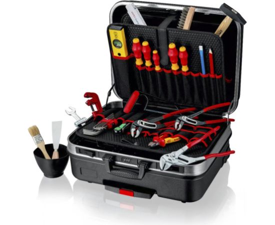 Knipex "BIG Basic Move" Plumbing Tool Case, 31-piece (black, with tool assortment for plumbers)