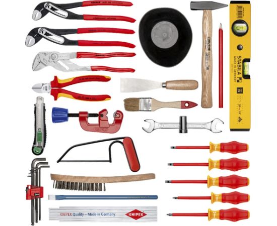 Knipex "BIG Basic Move" Plumbing Tool Case, 31-piece (black, with tool assortment for plumbers)