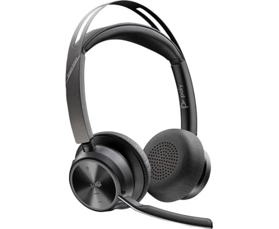 HP Poly Voyager Focus 2 USB-CC Headset (Microsoft Teams certified, USB-C/-A adapter, charging station)