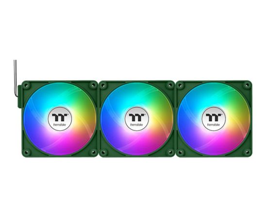 Thermaltake CT140 EX Reverse ARGB Sync PC Cooling Fan Racing Green (Green, Pack of 3, 140 mm)