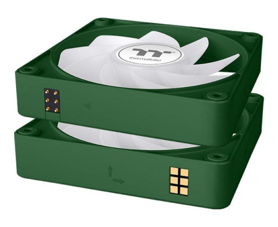 Thermaltake CT140 EX Reverse ARGB Sync PC Cooling Fan Racing Green (Green, Pack of 3, 140 mm)