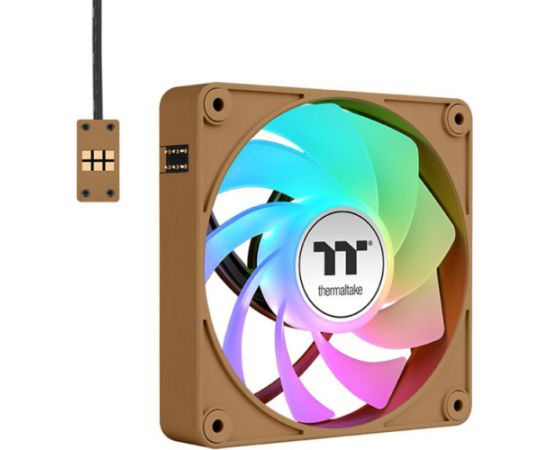 Thermaltake CT140 EX Reverse ARGB Sync PC Cooling Fan Gravel Sand (Brown, Pack of 3, 140 mm)