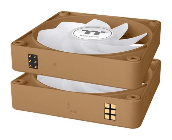 Thermaltake CT140 EX Reverse ARGB Sync PC Cooling Fan Gravel Sand (Brown, Pack of 3, 140 mm)