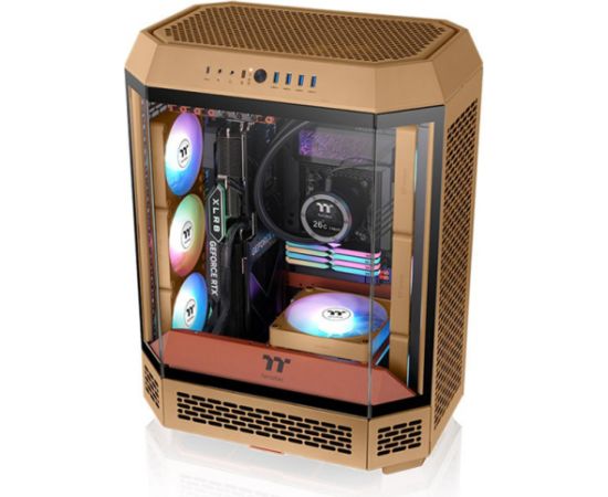 Thermaltake CT140 EX Reverse ARGB Sync PC Cooling Fan Gravel Sand (Brown, Pack of 3, 140 mm)