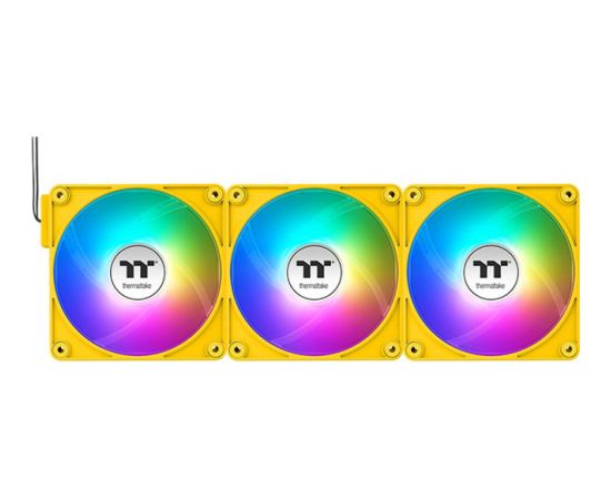 Thermaltake CT140 EX Reverse ARGB Sync PC Cooling Fan Bumblebee (Yellow, 3-Pack, 140mm)