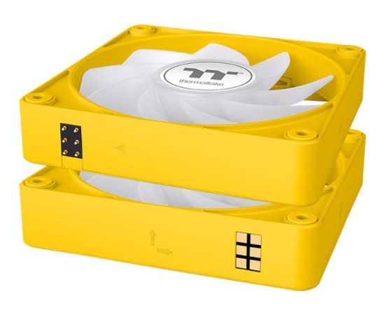 Thermaltake CT140 EX Reverse ARGB Sync PC Cooling Fan Bumblebee (Yellow, 3-Pack, 140mm)