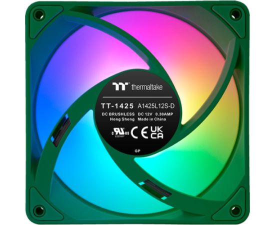 Thermaltake CT140 EX ARGB Sync PC Cooling Fan Racing Green (Green, Pack of 3, 140 mm)