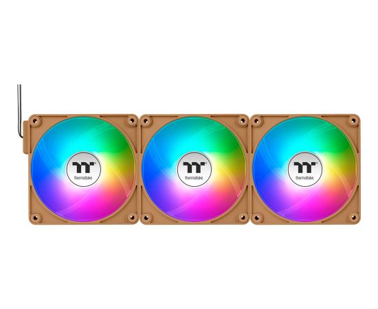 Thermaltake CT140 EX ARGB Sync PC Cooling Fan Gravel Sand (Light Brown, Pack of 3, 140 mm)