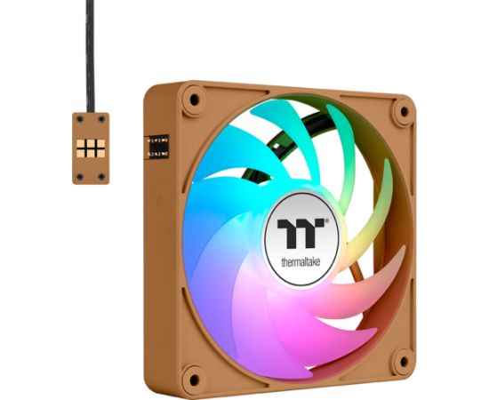 Thermaltake CT140 EX ARGB Sync PC Cooling Fan Gravel Sand (Light Brown, Pack of 3, 140 mm)