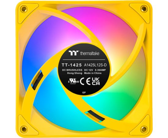Thermaltake CT140 EX ARGB Sync PC Cooling Fan Bumblebee (Yellow, Pack of 3, 140 mm)