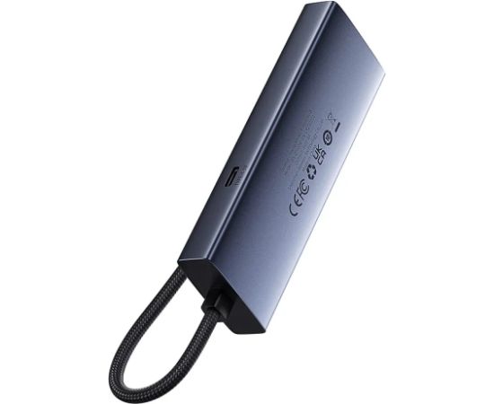 Hub Baseus UltraJoy Series Lite 4-Port (USB to USB 3.0*3+RJ45*1+USB-C 5V) (gray)