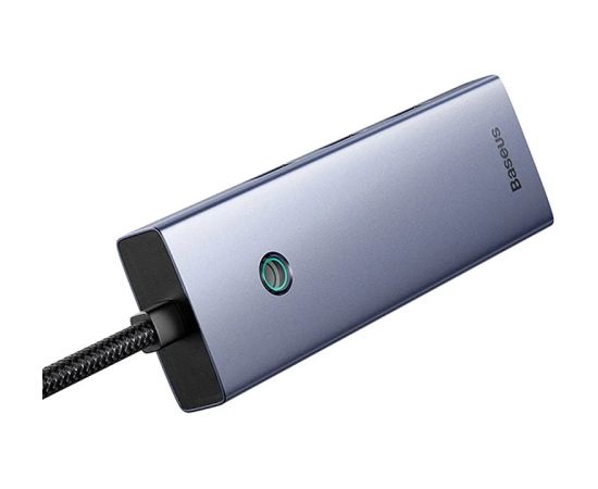 Hub Baseus UltraJoy Series Lite 4-Port (USB to USB 3.0*3+RJ45*1+USB-C 5V) (gray)