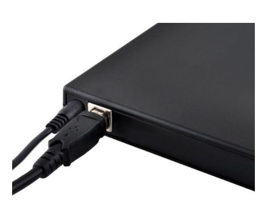HQ RW3 Slim Ārējais USB 2.0 CD / DVD Rom Disku Lasītājs ar USB Kabeļa Barošanu Melns