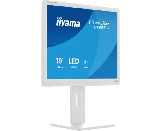 Iiyama ProLite B1980S-W1 - 19 - white (matte), SXGA, TN, HDMI, DP, ergonomic stand
