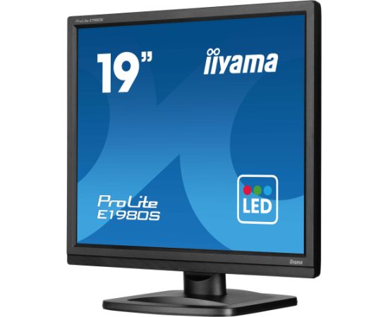 Iiyama ProLite E1980S-B1 - 19 - black (matte, SXGA, TN, HDMI, DP