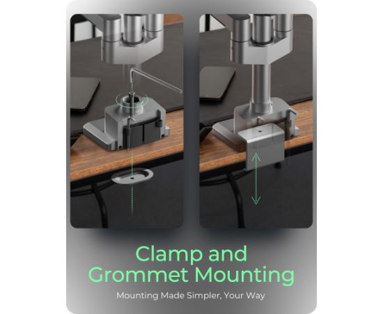 Raidsonic Icy Box Monitor Mount IB-MS525-T (grey, for 3 monitors up to 30" (76cm))
