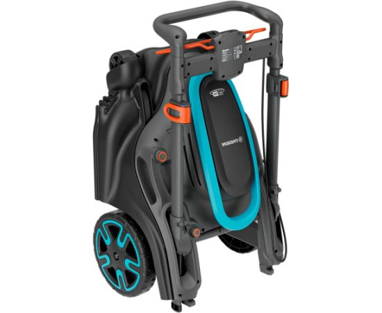 Gardena Cordless Lawnmower PowerMax Duo 46/36V P4A, Ready-To-Use Set 2, 36Volt (2x18V) (black/grey, 2x Li-Ion battery 2.5Ah, POWER FOR ALL ALLIANCE)