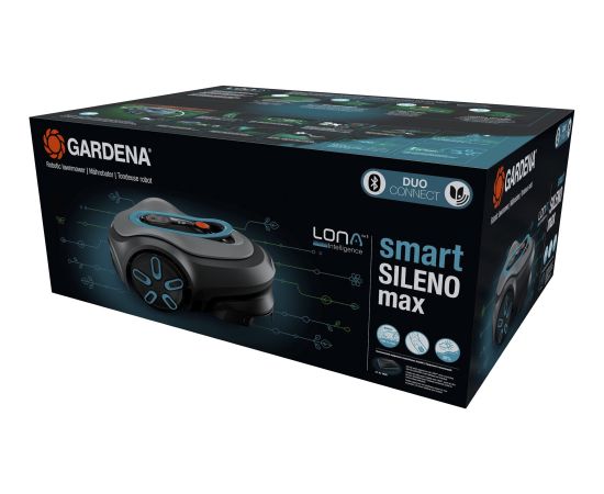 Gardena robotic lawnmower smart SILENO max 800m? (grey/turquoise, Li-ion battery, LONA technology)
