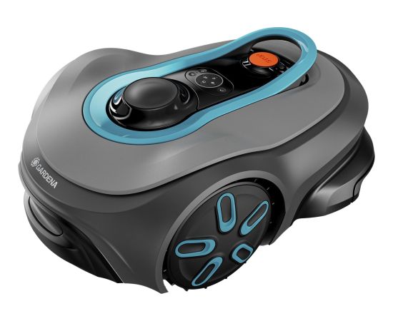 Gardena robotic lawnmower smart SILENO free 800m? set (grey/turquoise, Li-ion battery, with smart gateway, LONA technology)