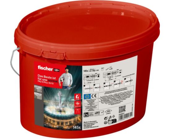 Fischer bolt anchor FAZ II Plus 10/10 in a bucket (silver, 145 pieces, galvanized)